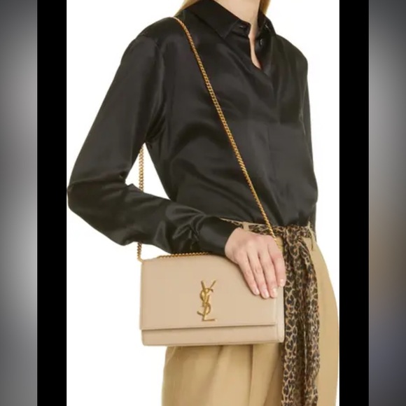 NUDE✨YSL BAG GRAIN DE POUDRE SAINT LAURENT KATE MEDIUM CROSSBODY SHOULDER BAG - Picture 14 of 16